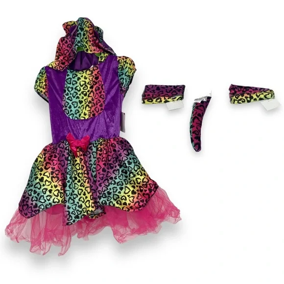 Way to Celebrate Toddler Halloween Fantasy Costumes Rainbow Kitty 2T - Picture 3 of 16